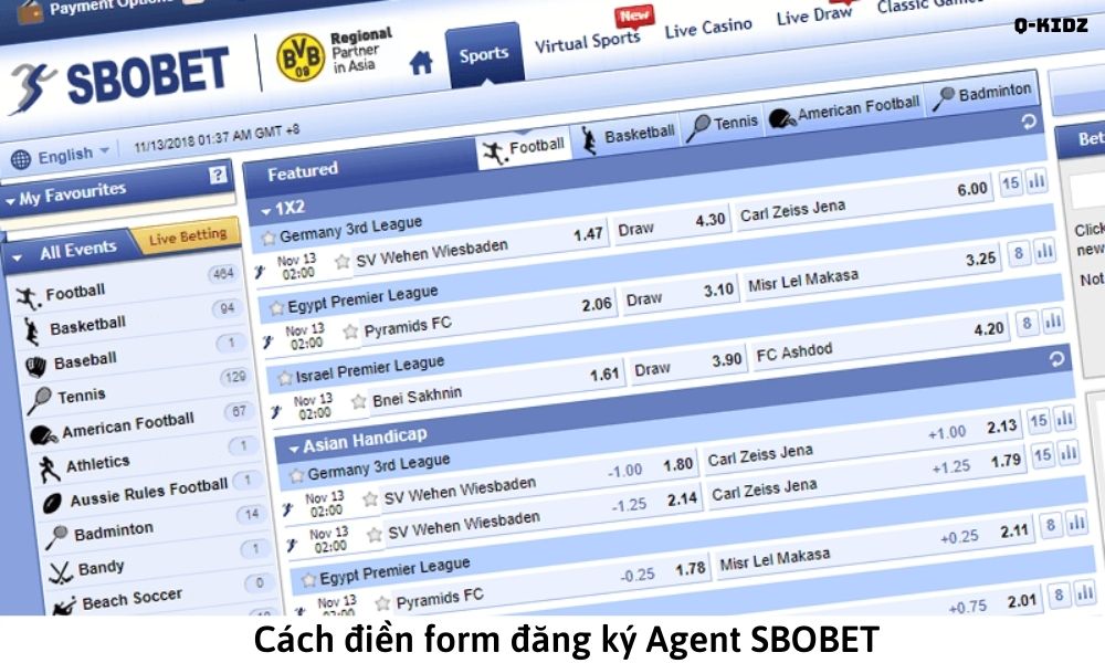Cách điền form đăng ký Agent SBOBET